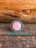 R120, size 8 1/2, pink conch ring