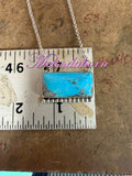 Blue Hardy Pit Kingman bar necklace