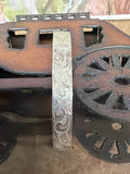 Sterling silver engraved stacker bracelet