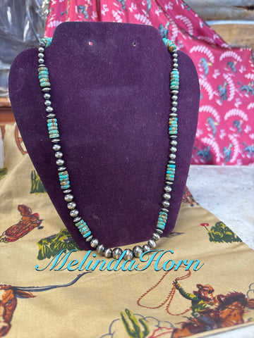 TQ6, Kingman turquoise & Cowgirl pearls