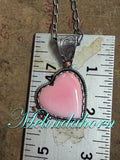 Pink heart  necklace