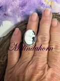 R31,White Buffalo ring size 9 1/2