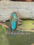 R112, Kingman turquoise ring.