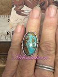 R142,size 10, #8 turquoise ring