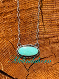 Tyrone turquoise “bar” necklace