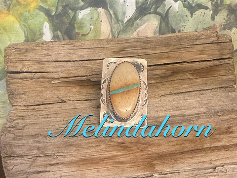 R154, Royston Ribbon turquoise ring