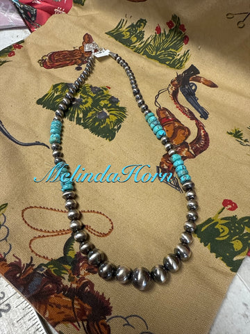 OG blue Kingman turquoise necklace