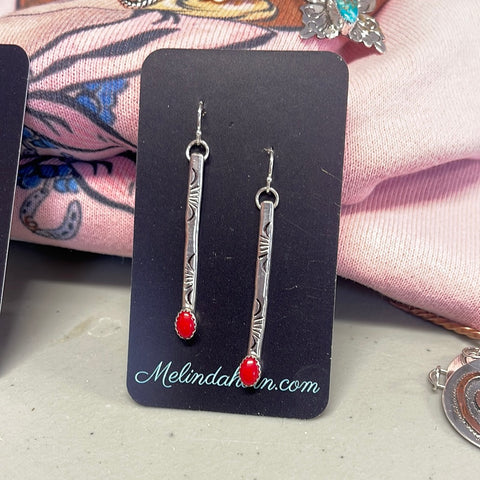 Matchstick earrings