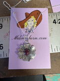 3/4” Western Flower Sterling silver