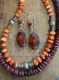 Purple Spiny earrings