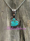Kingman turquoise heart necklace