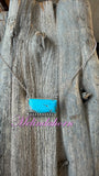Blue Hardy Pit Kingman bar necklace