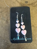 Pink Conch heart earrings
