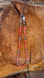 Red Spiny shell necklace
