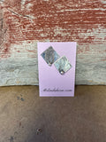 Mountain Petal square earrings