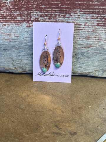Copper Wheat earrings