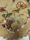 Pink 2 Pink conch beaded necklace
