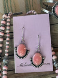Pink conch earrings