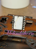 R159, size 8 1/4, White Buffalo ring