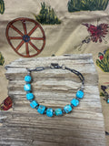 Cow chain& blue turquoise bracelet