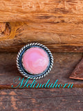 R124, size 8, pink conch ring