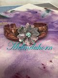 Copper and western flower bracelet