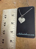 Engraved heart necklace