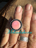 R124, size 8, pink conch ring