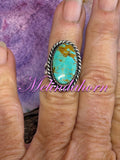 R141, size 6 1/2, Kingman turquoise ring