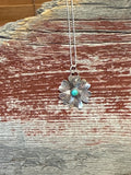 1 1/4” Silver Western Flower Necklace