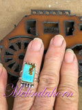 R105,size 7, #8 turquoise