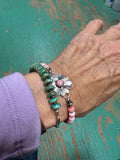 Beads & flower bracelet