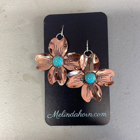 Copper Dogwood earrings