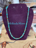 TQ8, Kingman turquoise beaded necklace