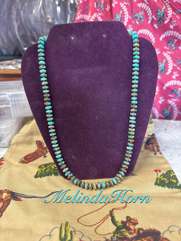 TQ 7, Kingman turquoise beaded necklace