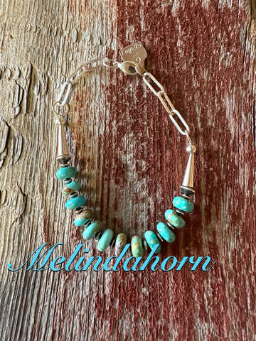 Shiny Cow chain& stone/shell bracelet