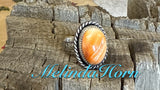 R24,Orange spiny ring size 6 1/2