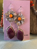 Western Flower drop earrings