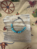 Cow chain& blue turquoise bracelet