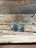 Round Purple Mohave earrings