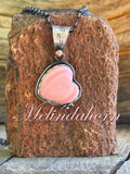 Pink heart  necklace
