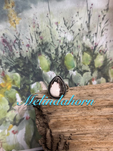 R159, white Buffalo ring