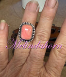 R17, Size 7 1/2, pink conch ring