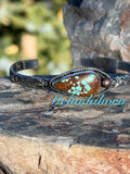#8 turquoise Pinecone stacker bracelet