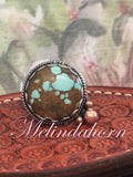 R78,#8 turquoise round ring