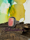 R17, Size 8,pink conch ring
