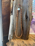 Copper and sterling beaded necklace