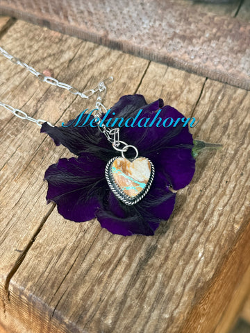 Royston Ribbon heart necklace