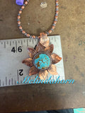 CP2, copper Dahlia & #8 turquoise