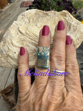 Rectangle Persian turquoise ring